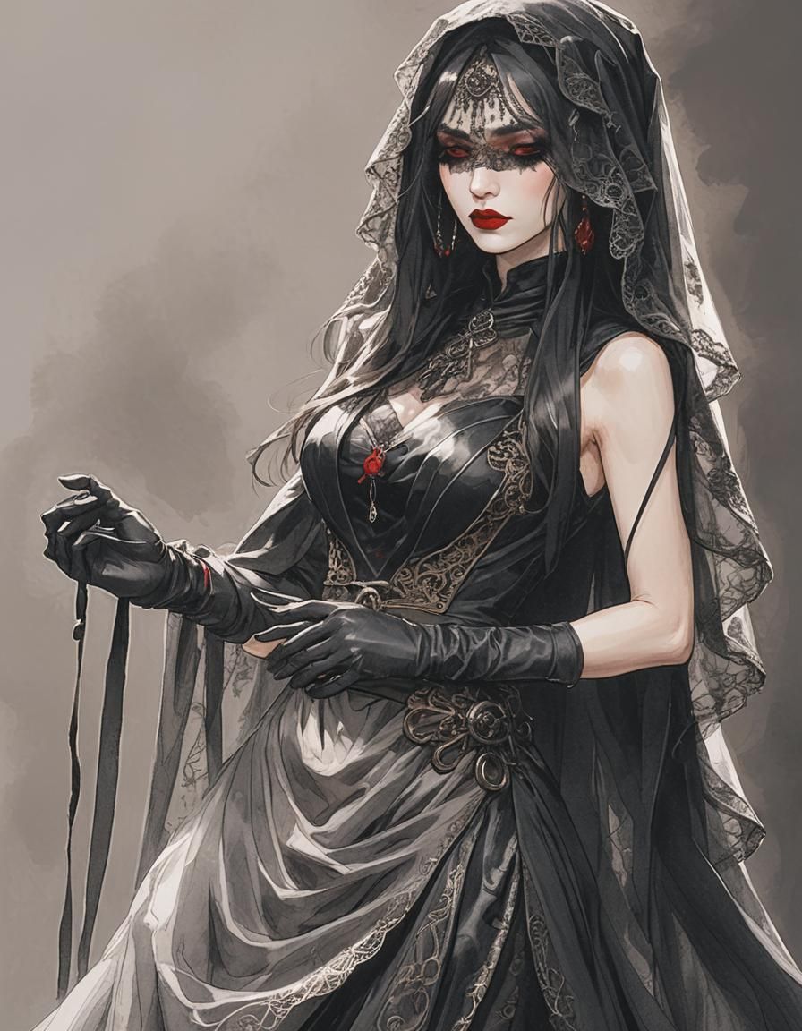 Woman in Mourning as D&D Token