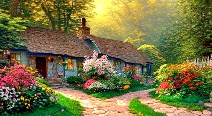 Whimsical Village Scenes in Soft Focus