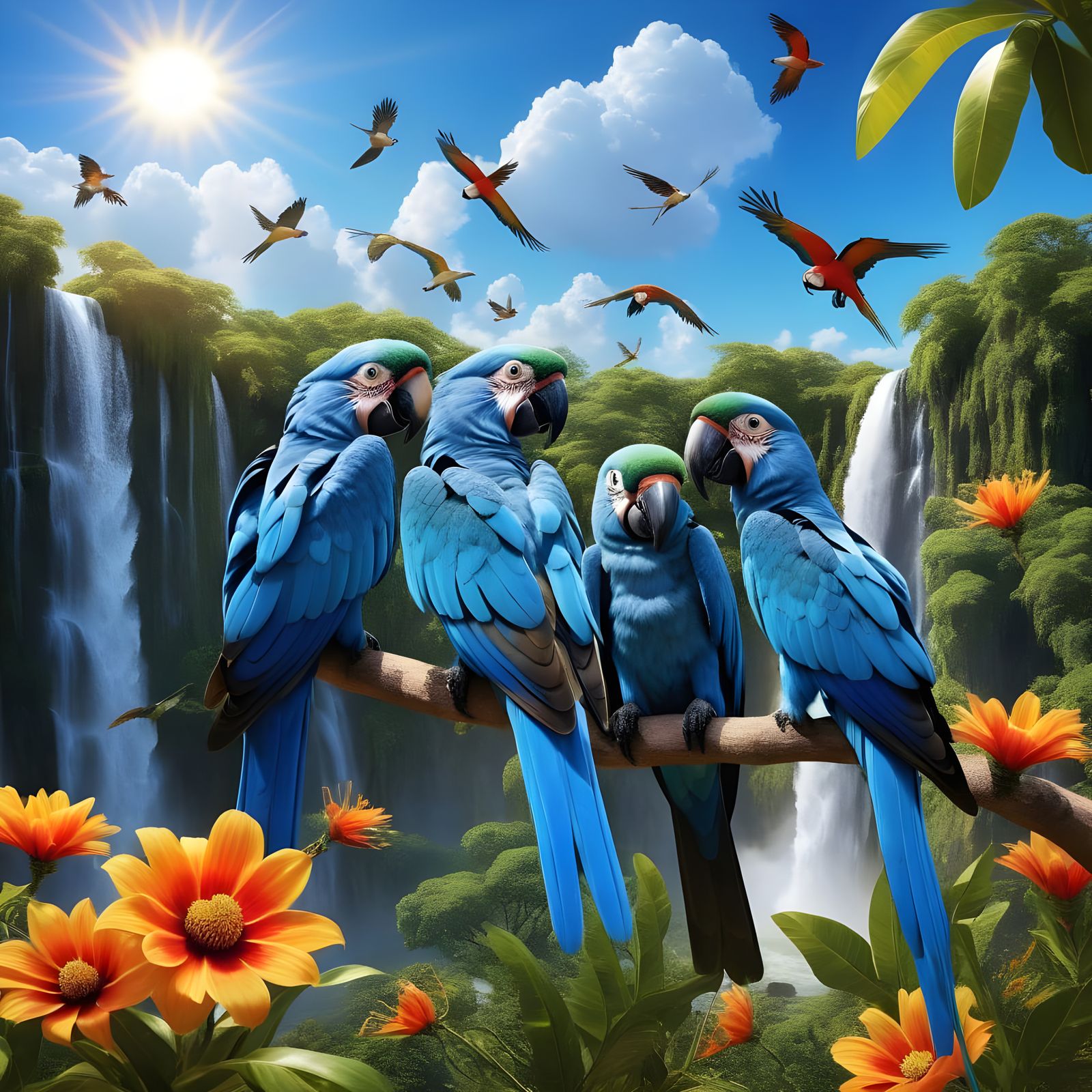 Spix's Macaws Living Free in a Natural Paradise