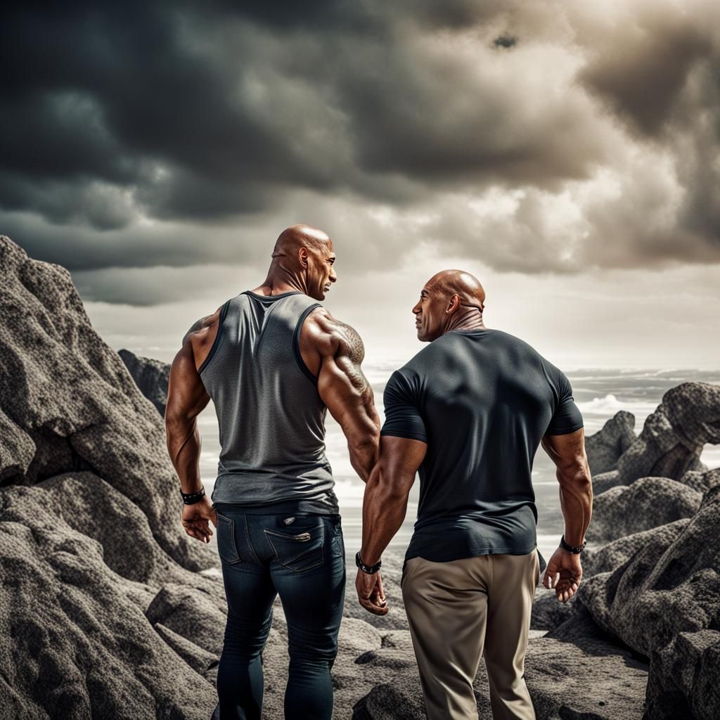 Dwayne Johnson Falls in Love: Hyperrealistic Image