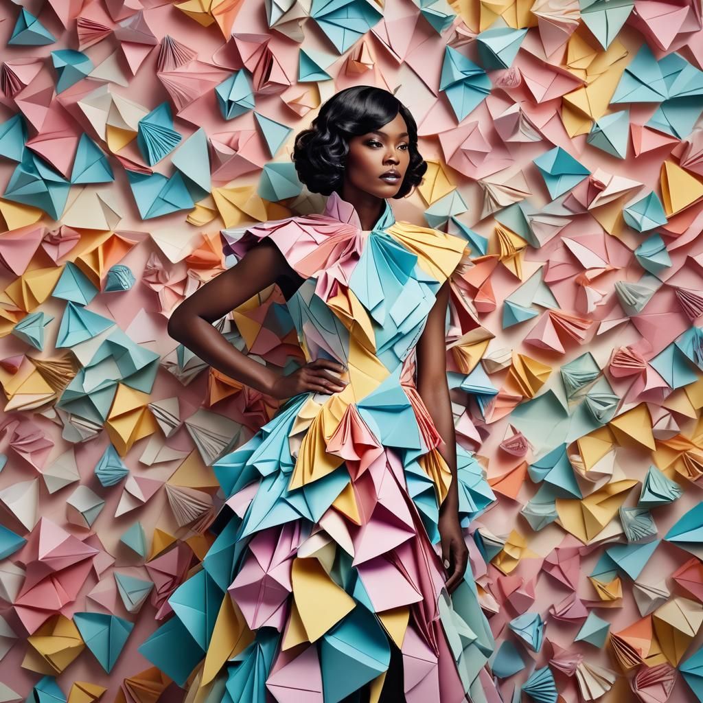Origami Fashion: Madea Reporters in Paper Dresses