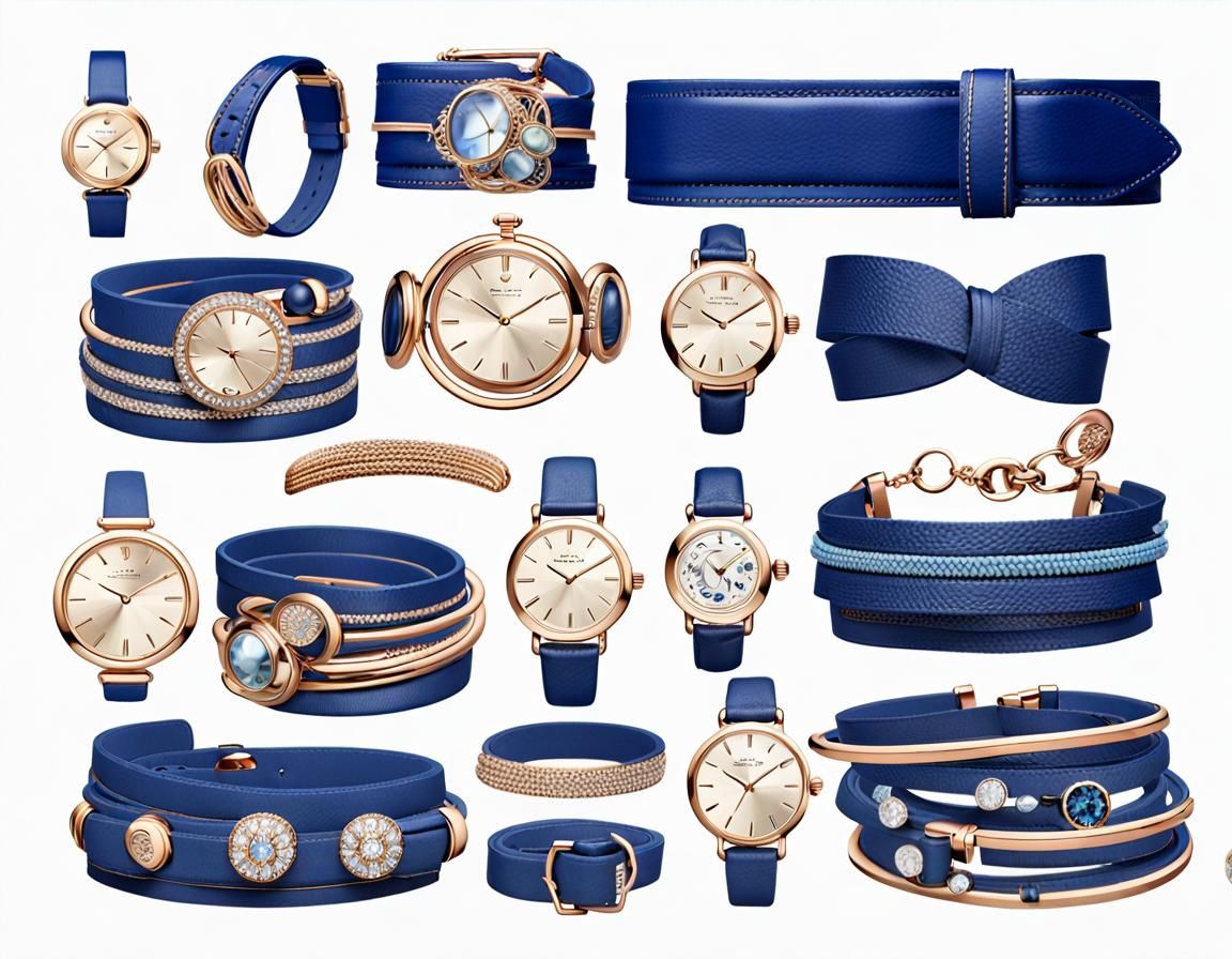 Blue Straps and Armlets Jewellery Box Collection