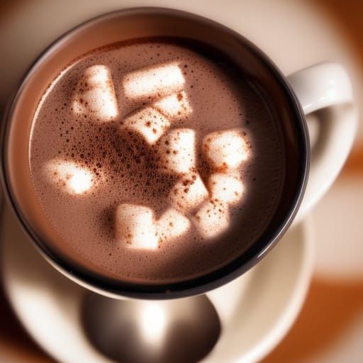 Hyperrealistic Hot Chocolate Close-Up
