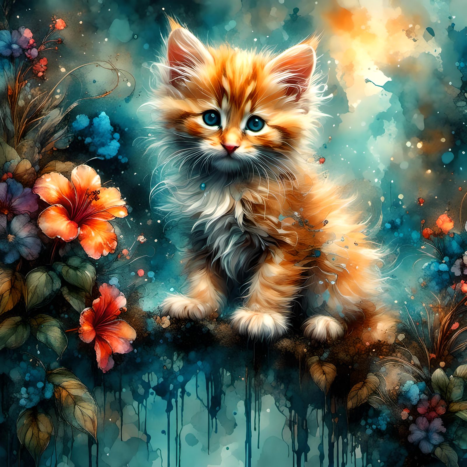 Ginger Norwegian forest cat