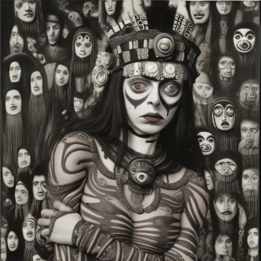 Inca Meets Giger, Klimt and Burton