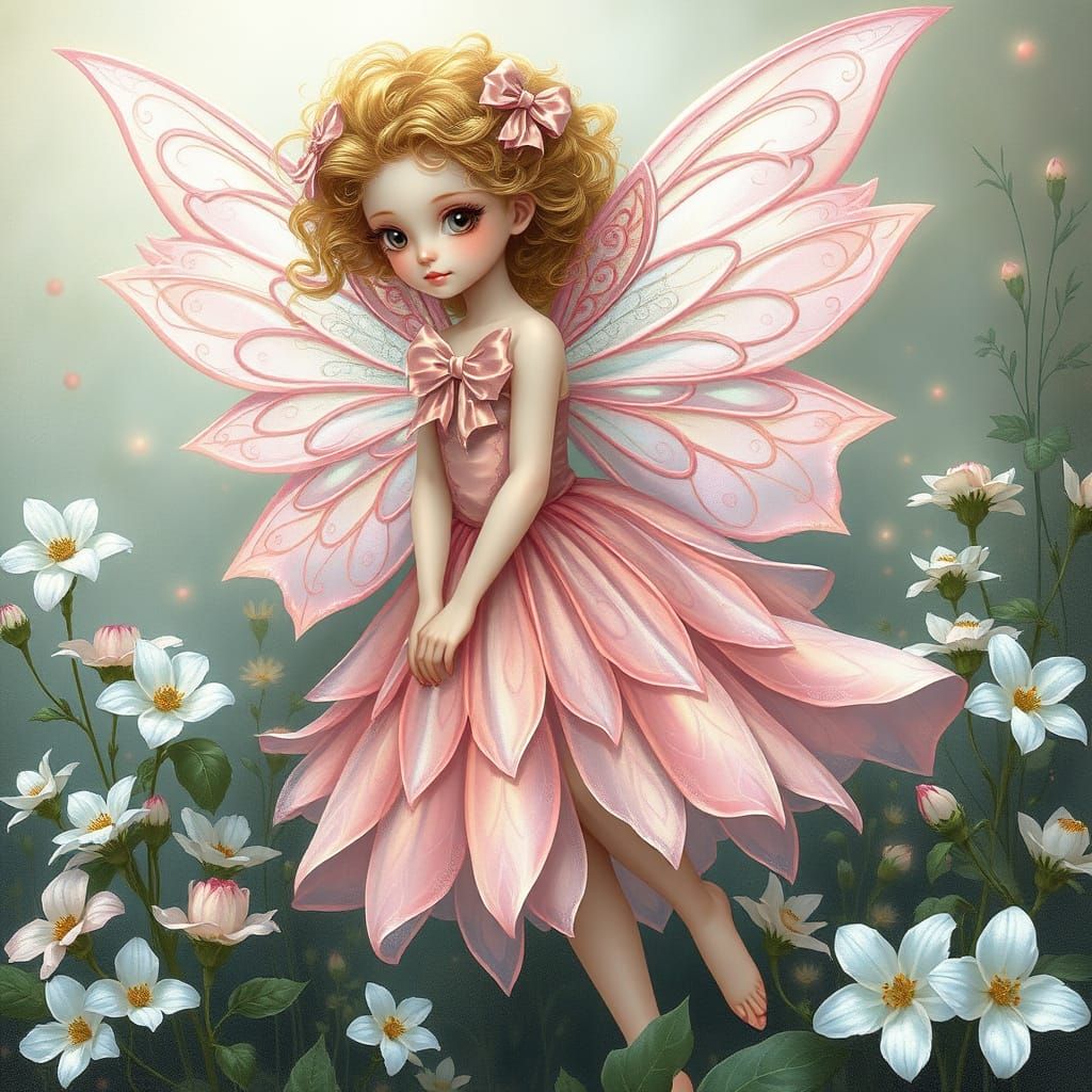 Whimsical Fairy in Pastel Hues