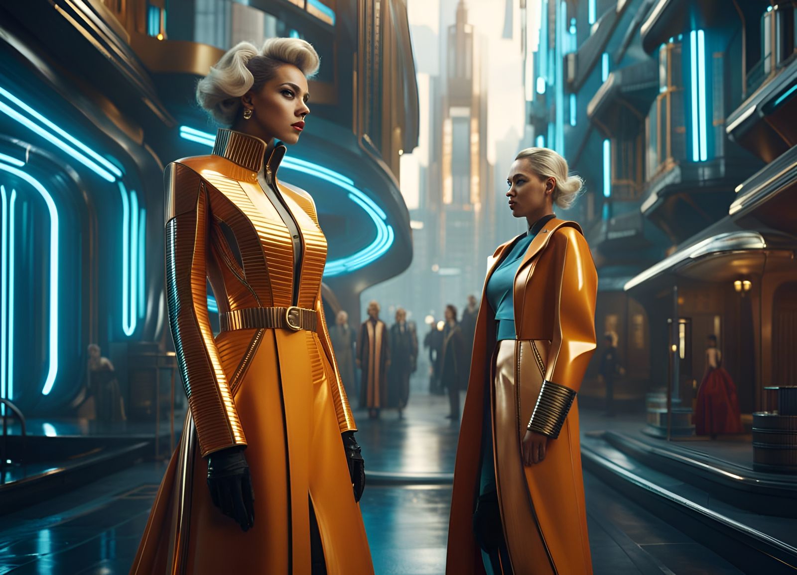 Futuristic City Street Fashion Photography in 4K