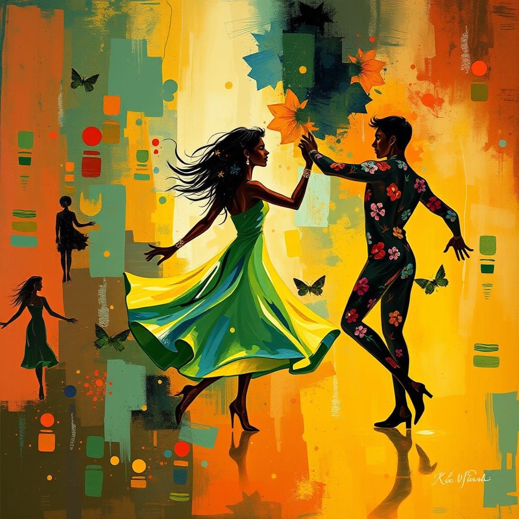 Carefree Joy in Vibrant Abstraction