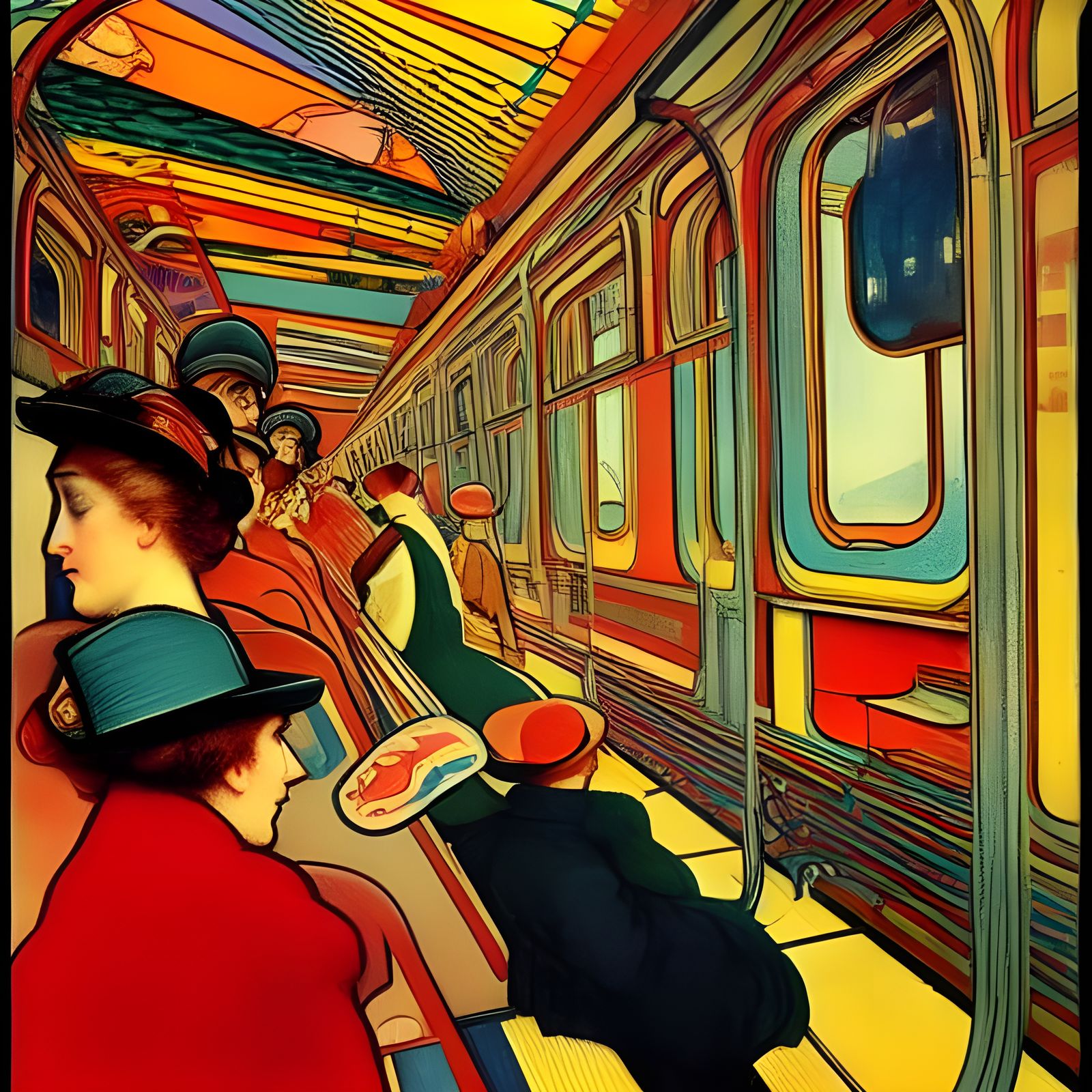 Colorful Train Journey Through the Brain, Circa 1901