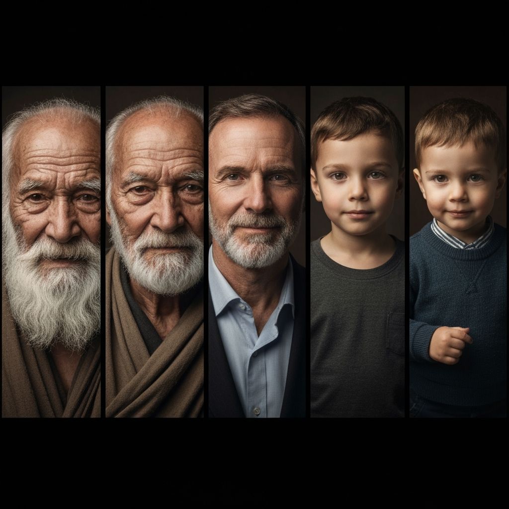 Progression of Ages: Striking Portraits of Men and Boys