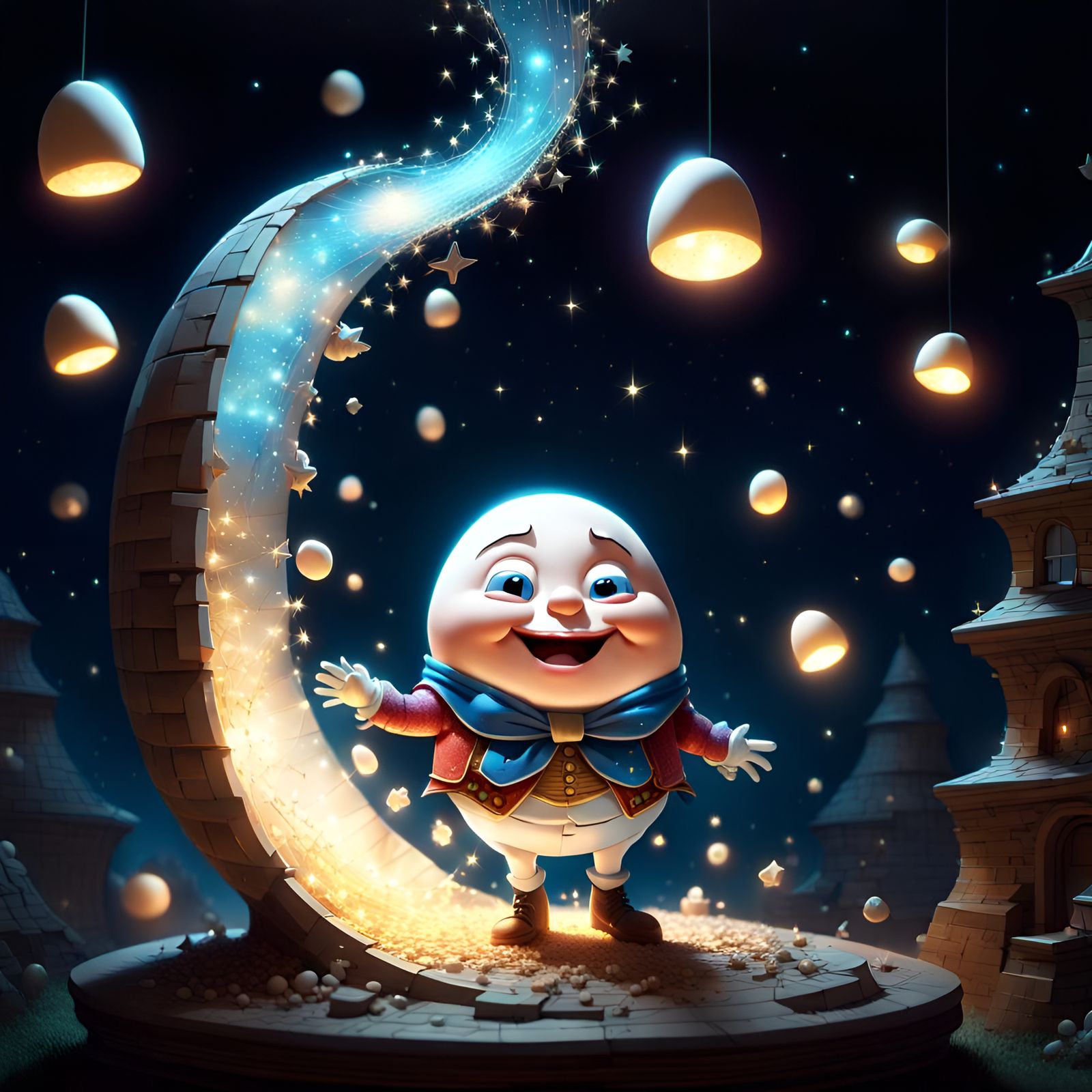 Narrative Reversal: Twinkle, Twinkle, Little Star: How Humpty Dumpty was Mended Under the Moonlit Sky... π