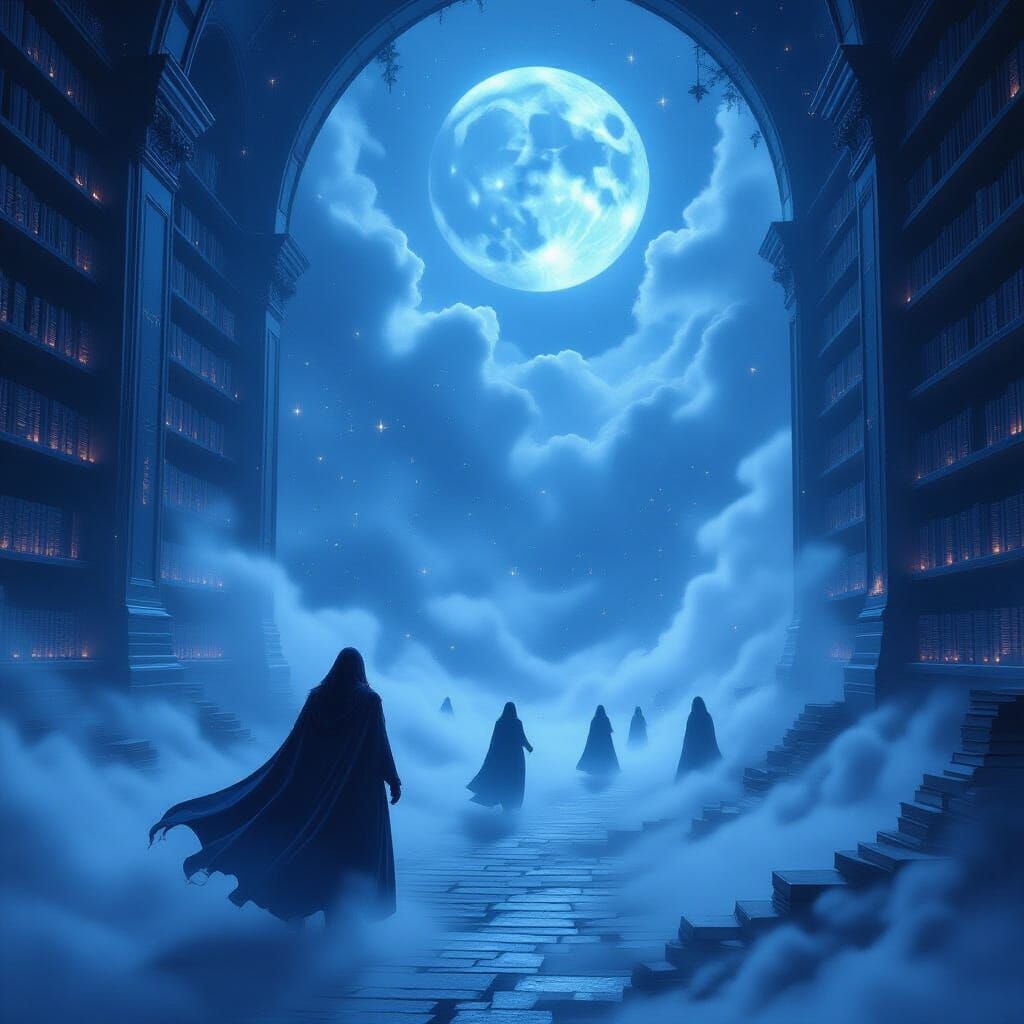 Dreamlike Fogland Sanctuary with Spectral Lights