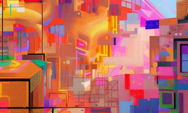 Glitchcore Painting: Chaotic Digital Realm