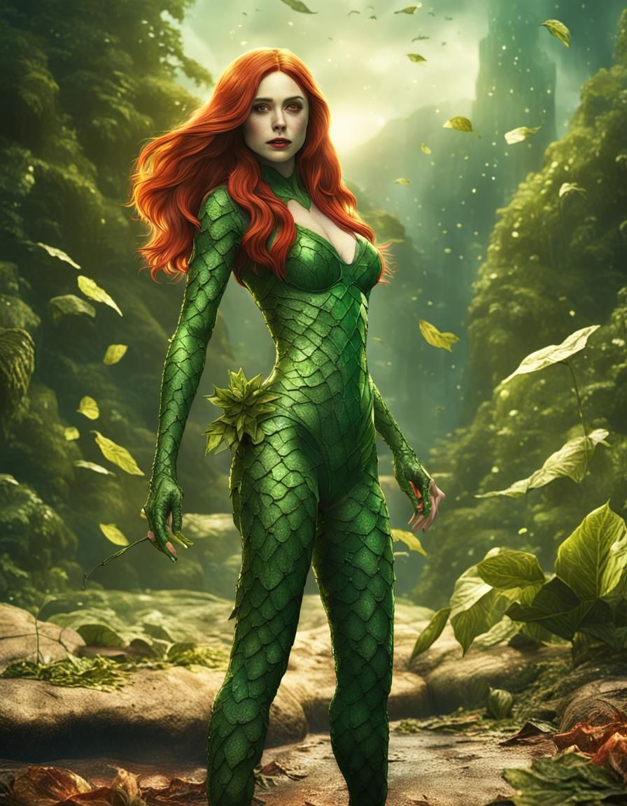 Karen Gillan as Poison Ivy: Detailed Matte Painting