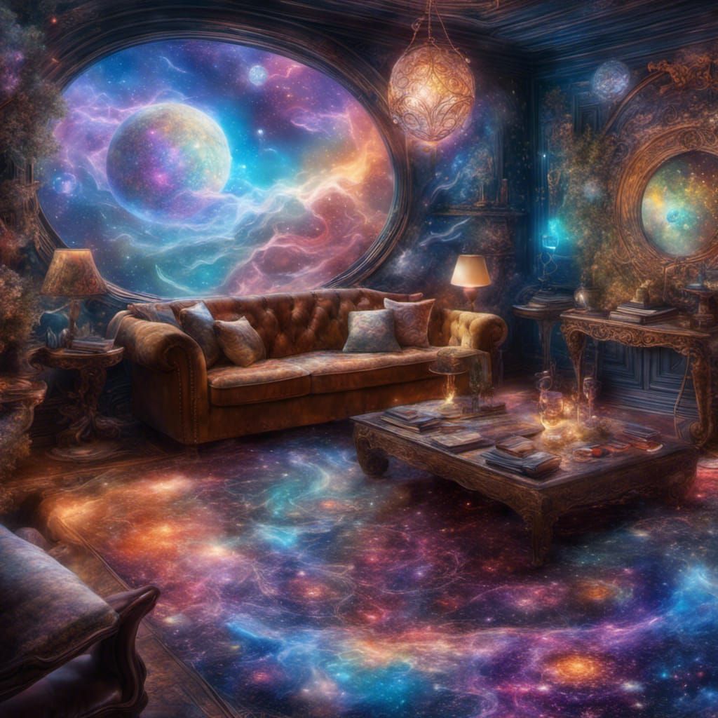 Holographic Astral Interior Design by Pablo Amaringo