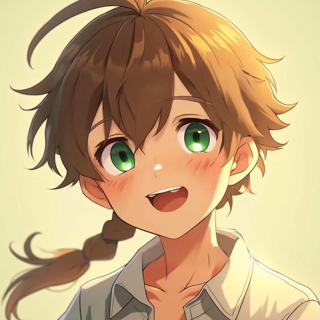 Vibrant Teenage Boy in Soft Aesthetic Clothing