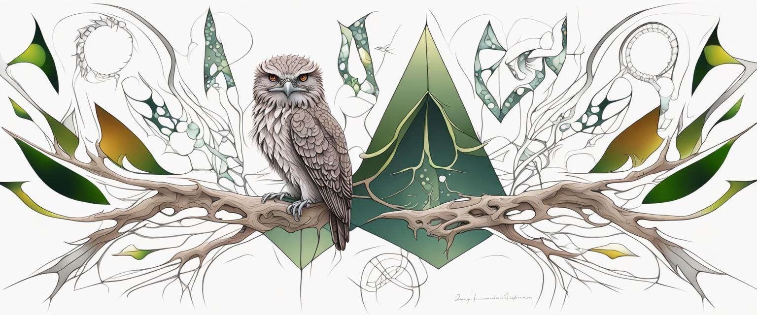 Australian Wildlife with Quantum Zentangle Design