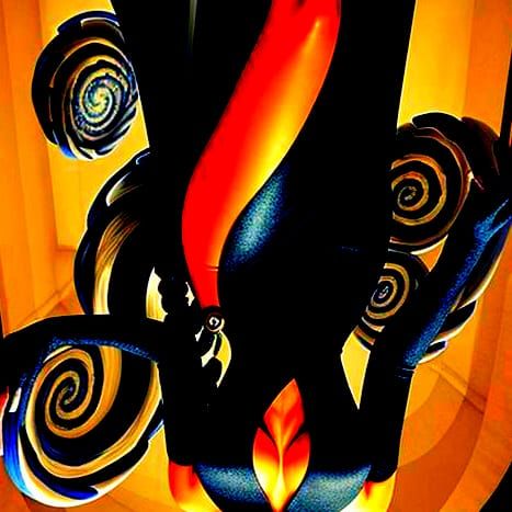 Abstract Geometric Spiral Design