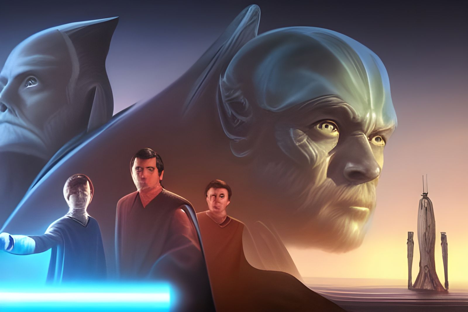 Detailed Nexus of Sci-Fi and Fantasy Worlds