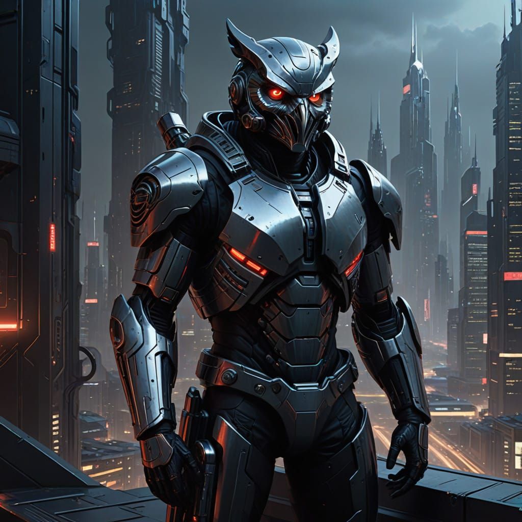 An armored Owl sniper from the book series Tail of a Soldier