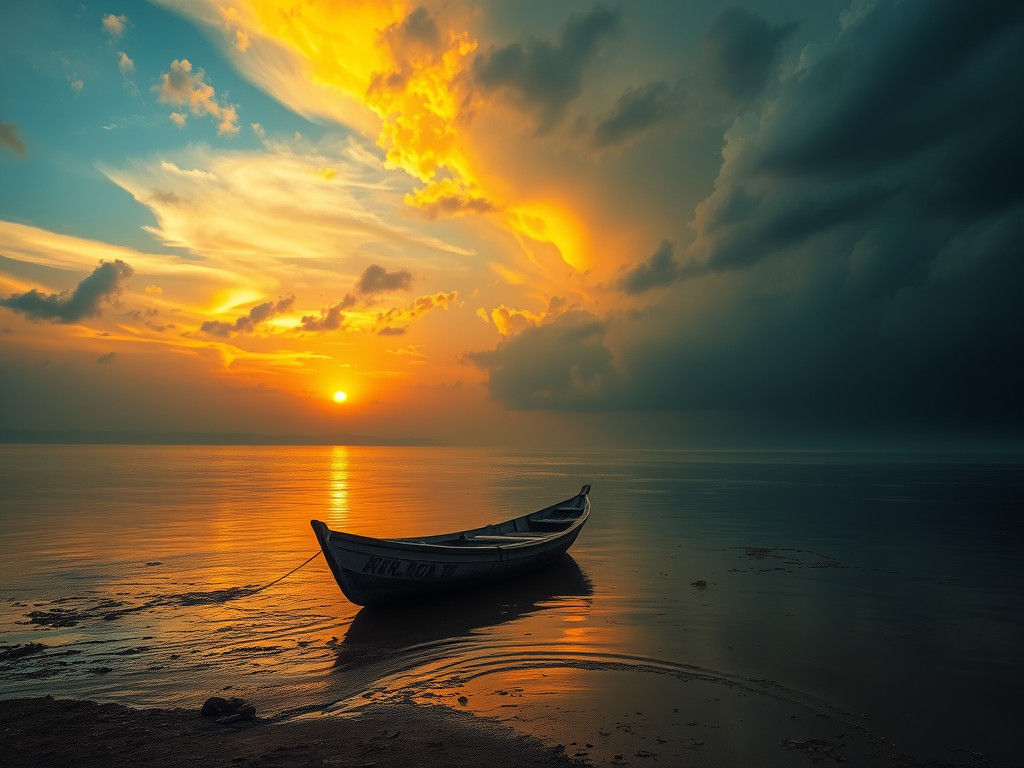 Breathtaking Sunset on the Orinoco River