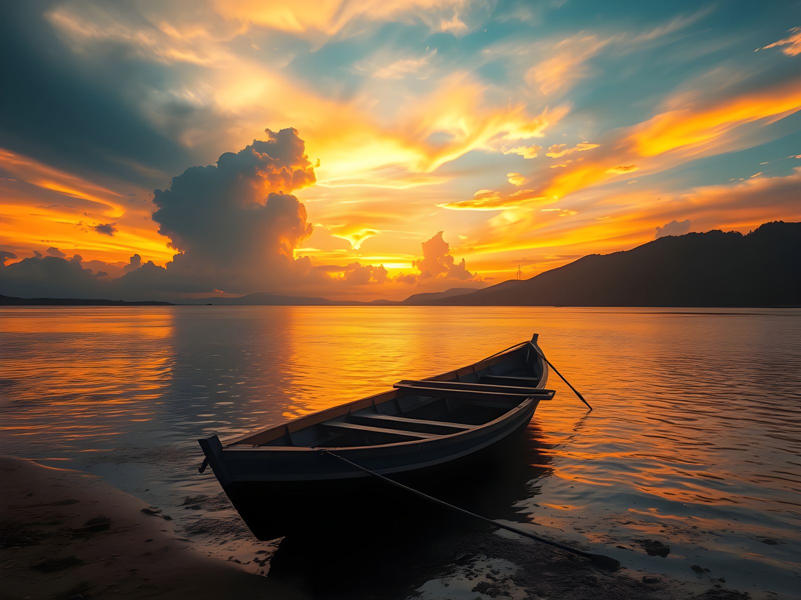 Serene Sunset on the Orinoco River