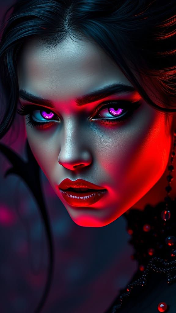 Elegant Vampire in Midnight Splendor