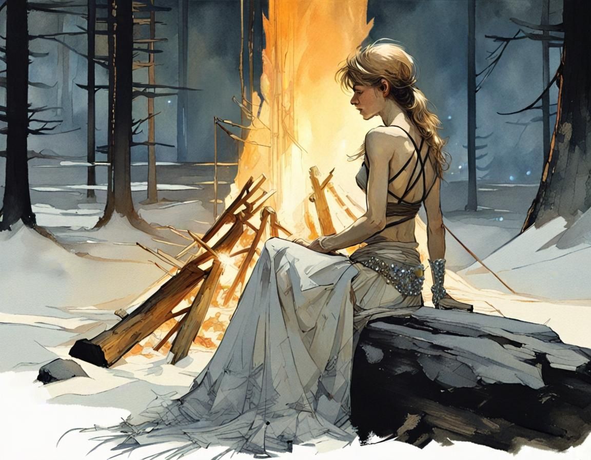 Helena the Scientist by Campfire, Rackham Style