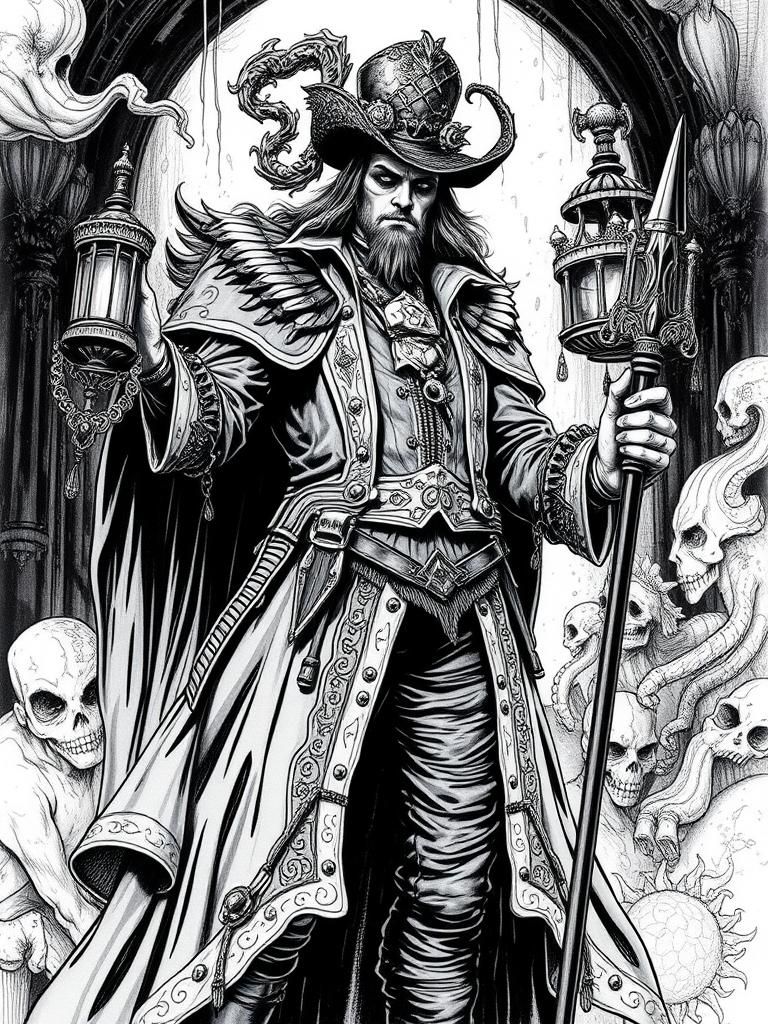 Steampunk Louis XIV in Neo-Victorian Comic Art