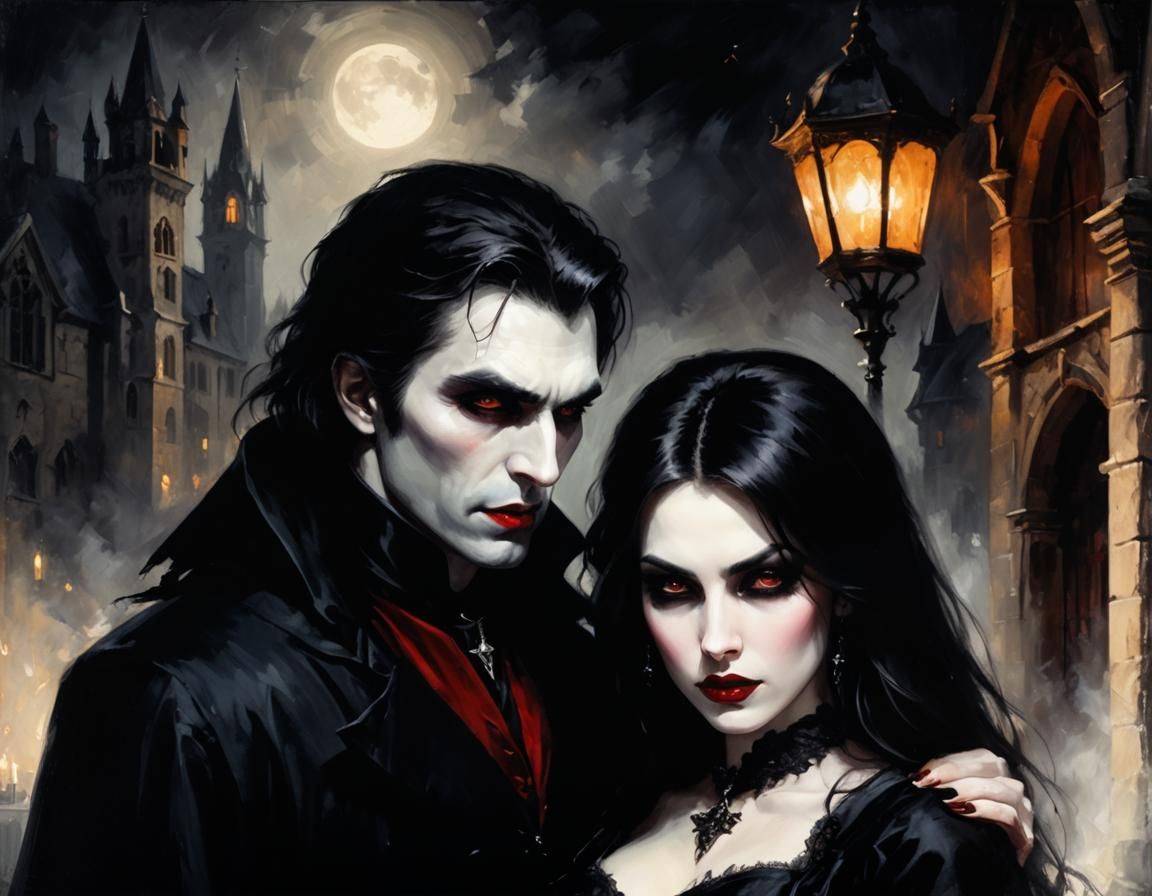 Vampire Couple by Moonlight 4