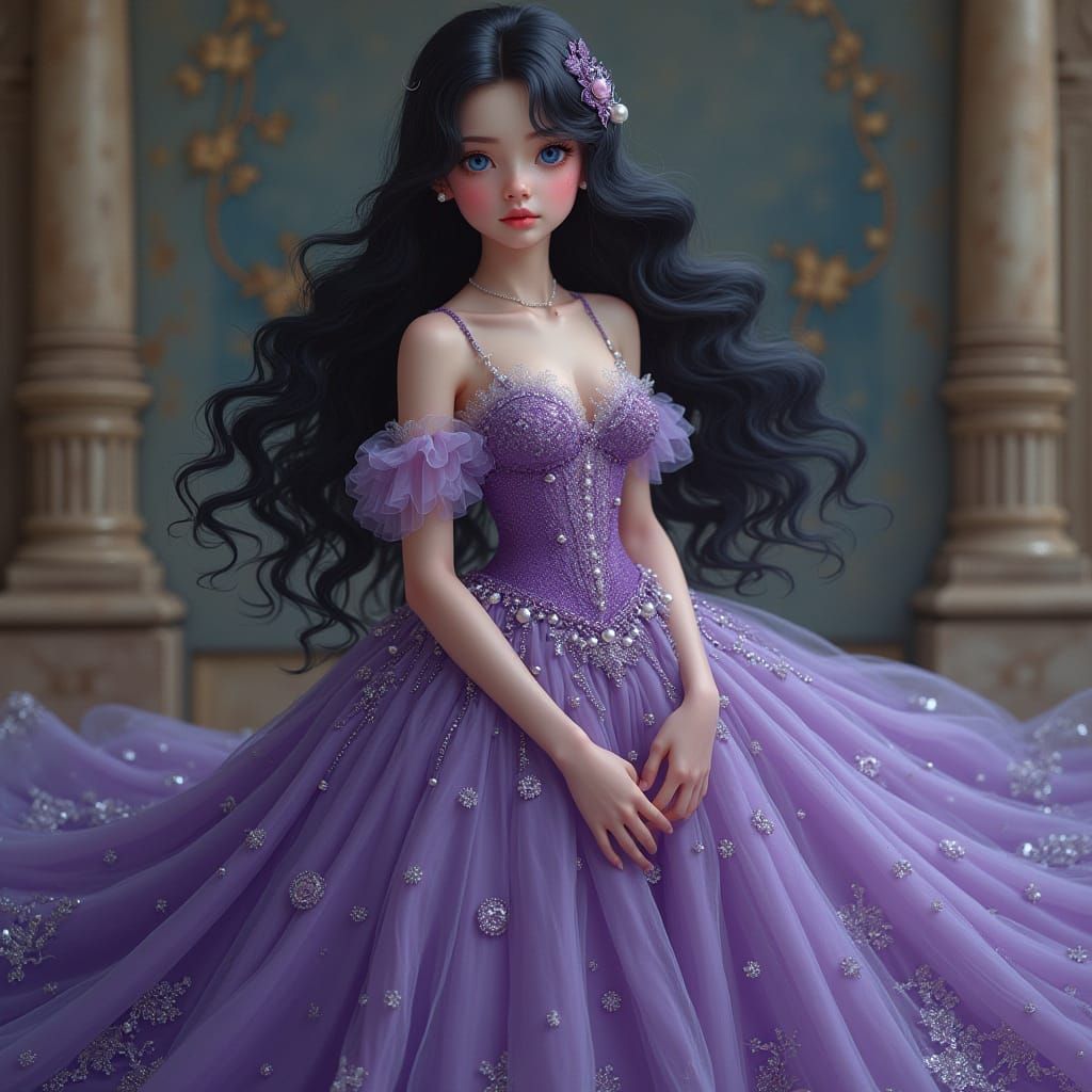 Ethereal Purple Princess Portrait