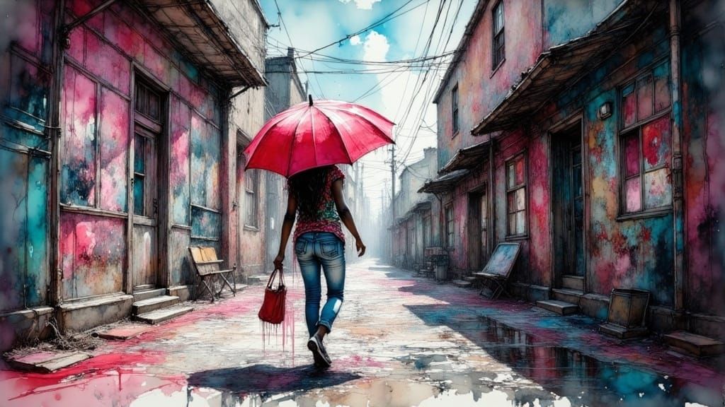 Vibrant Street Art in Urban Dreamscape