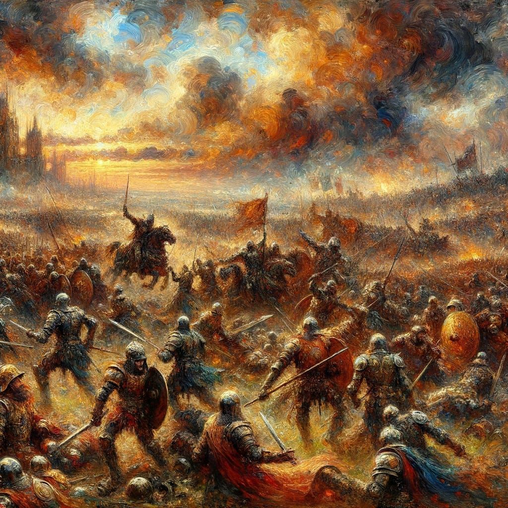 Impressionist Armageddon Battle Painting