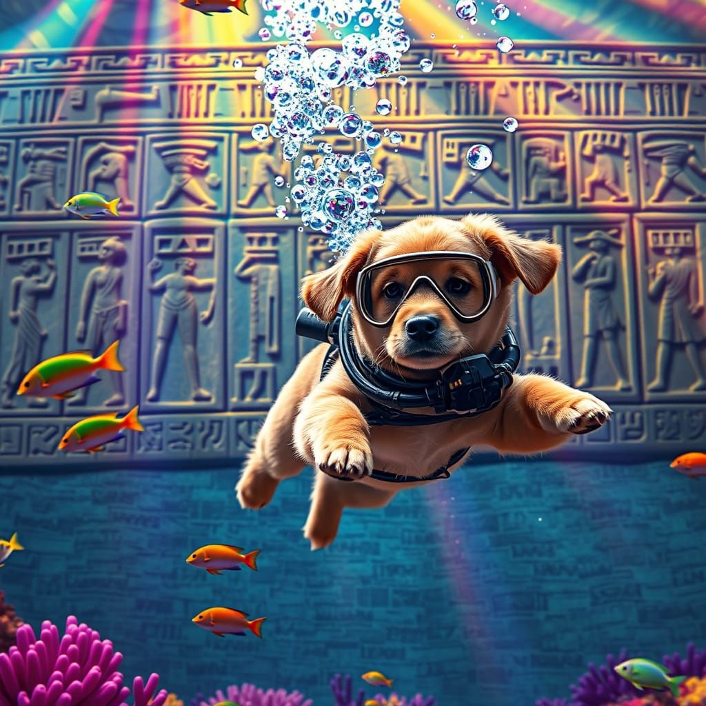 A puppy diver
