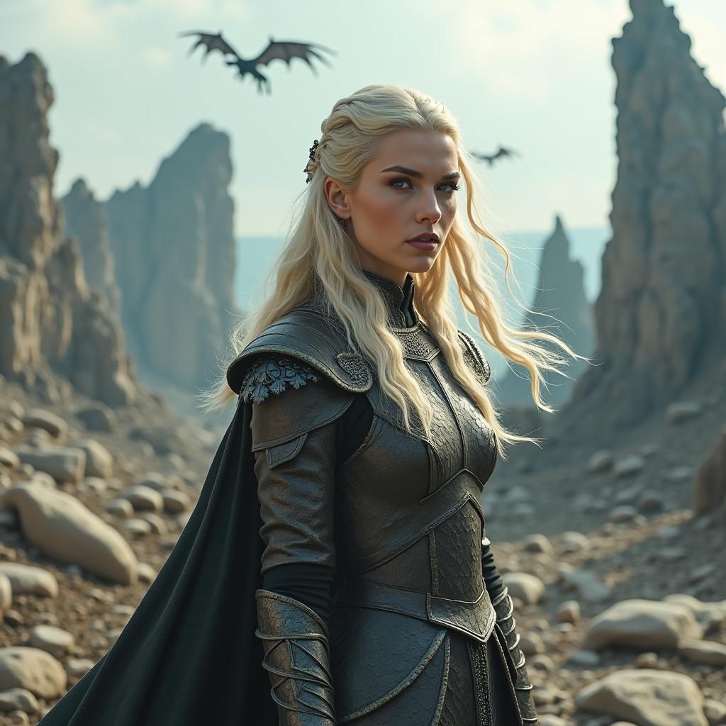 Daenerys Targaryen Fantasy Art in Photorealistic Style