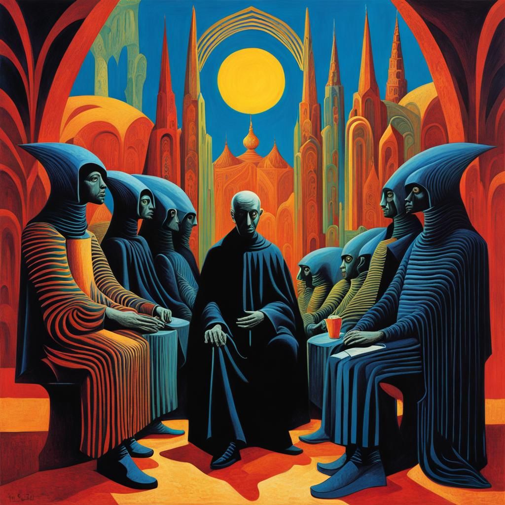 Final Meeting of the Martian High Council-- 8 Million Years Before Troy