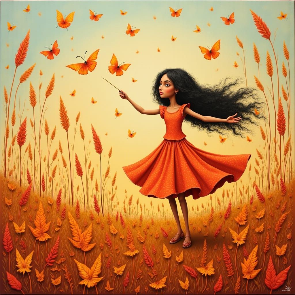 Surreal Landscape of Turbulent Emotions in Whimsical Style