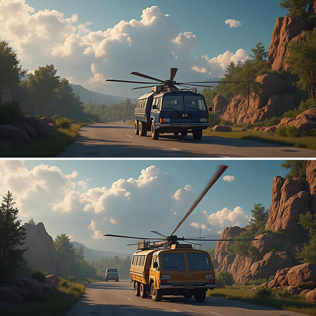 Robotic Arm Assembling Complex Parts in Cyberpunk Factory