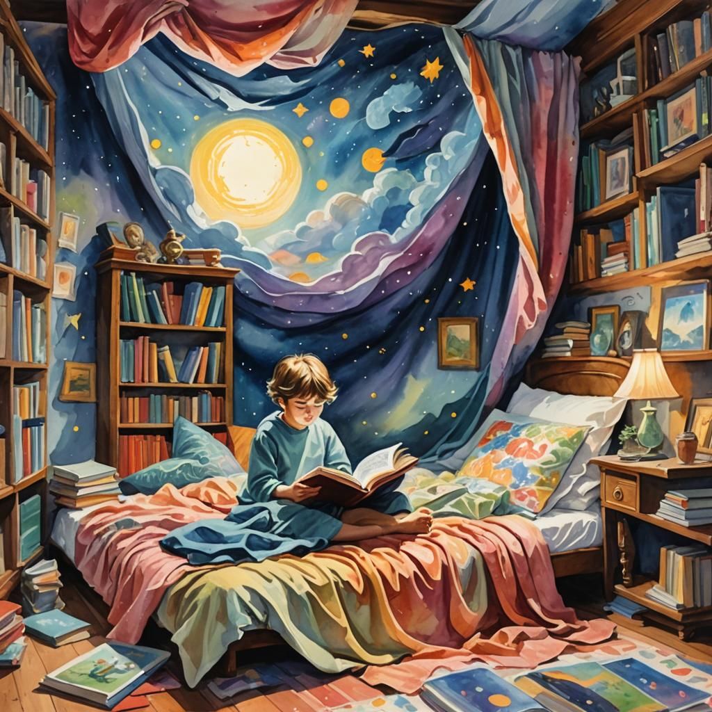 Fantasy Book Comes to Life: Impressionist Gouache Painting