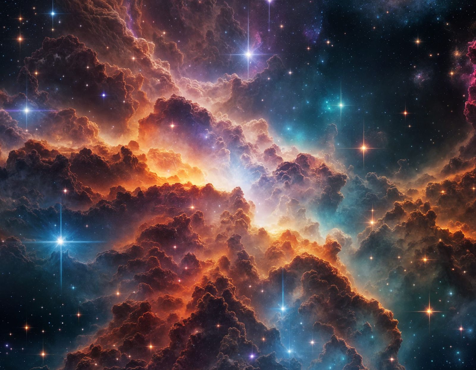 Epic Space Nebula Masterpiece in Hyperdetailed Digital Art