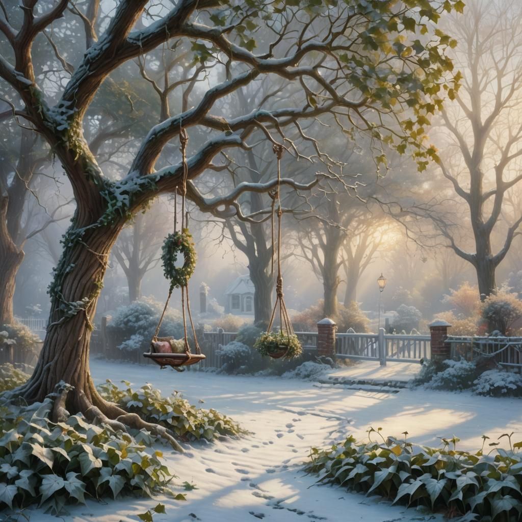 A winter garden.