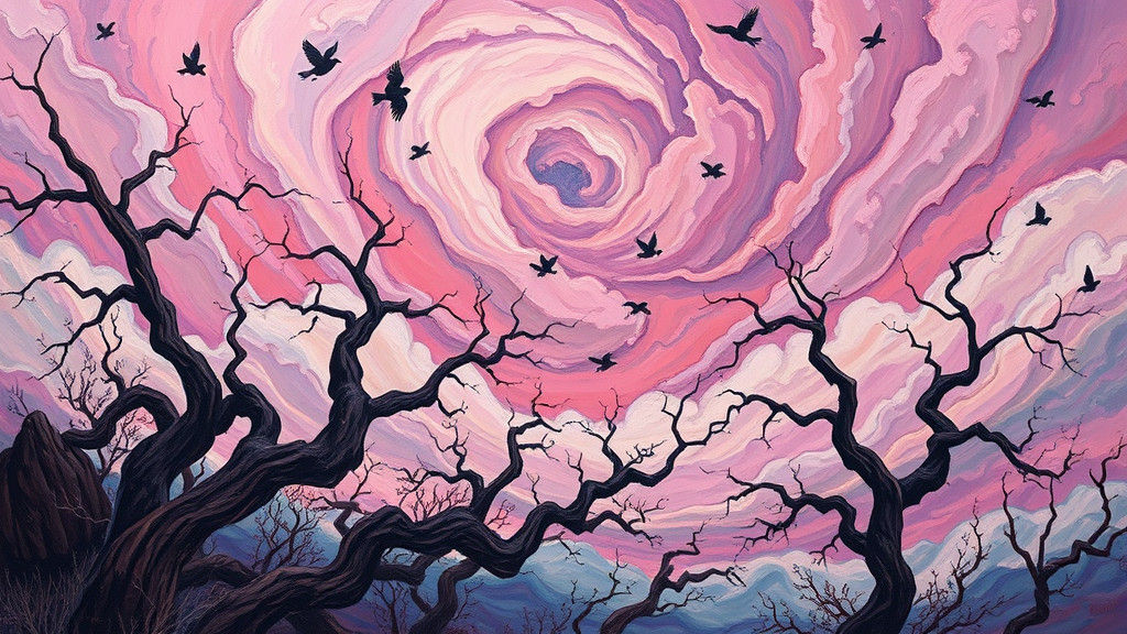 Whimsical Landscape in Expressive Animation Style