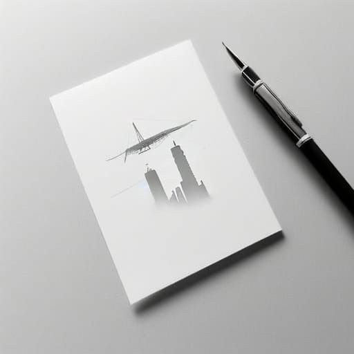 Dreamlike Scene of a Person on Paper, Surrounded by a Vibran...