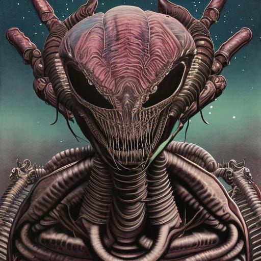 Serene Horror: Alien as Savage Ebola Artwork