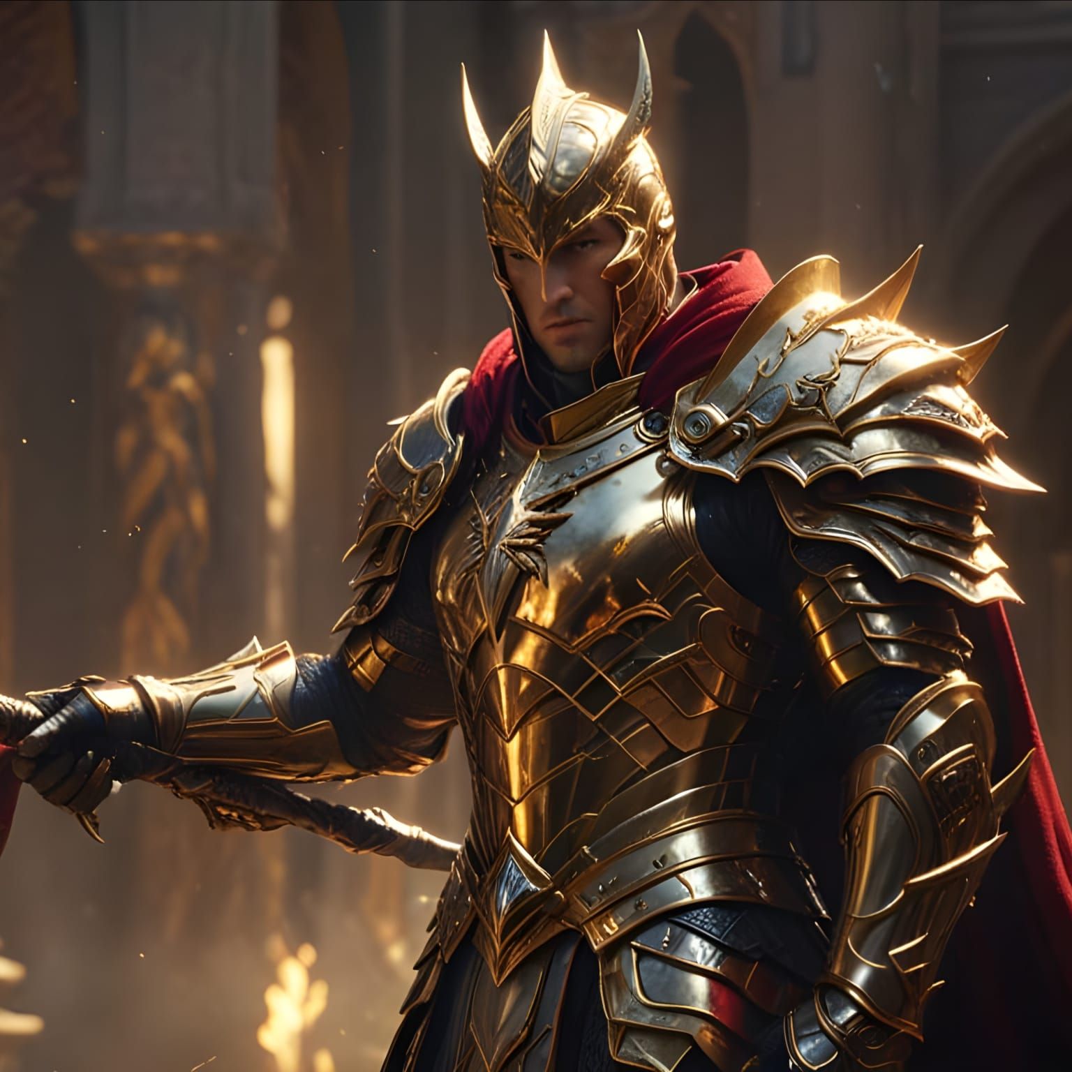 Warrior-King Jarvan IV in Regal Combat Attire