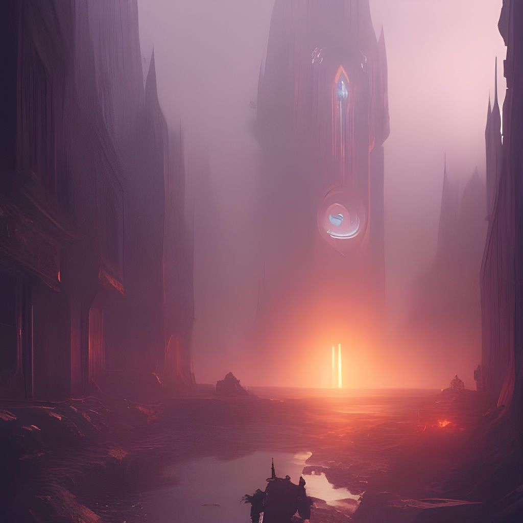 Dark Fantasy Emptiness in Hyperdetailed Style