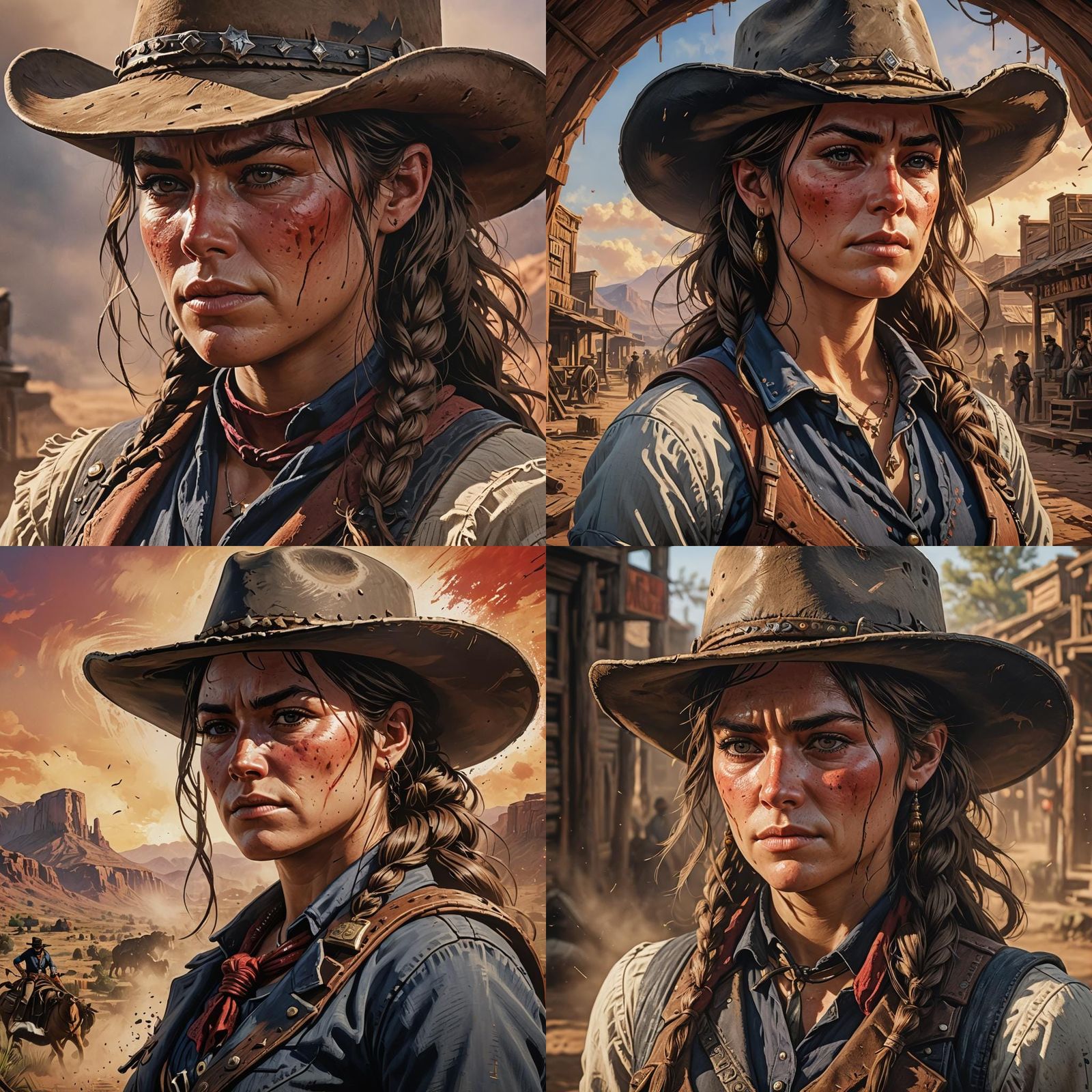 Abigail Marston Portrait in Wild West Splash Art