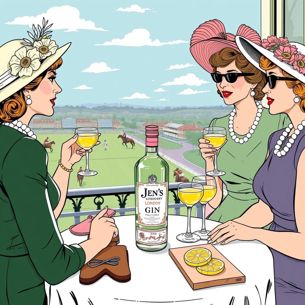 Elegant British Socialites Enjoy Polo Field Sunset