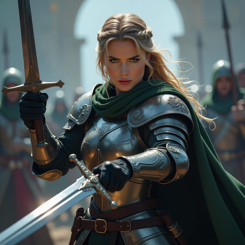 Eowyn Battles the Nazgûl: A Digital Masterpiece