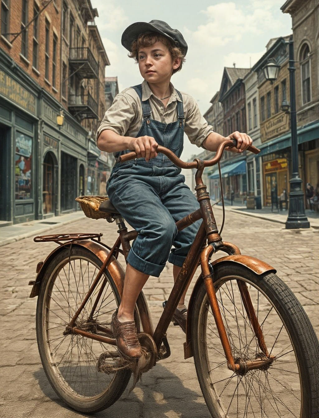 Huckleberry Finn Rides a Rusty Bicycle